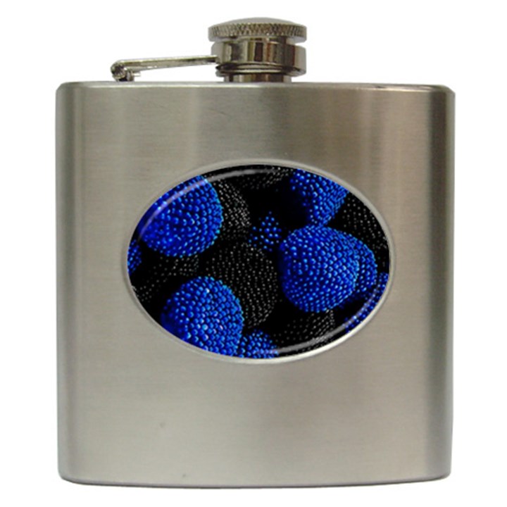 Berry, One,berry Blue Black Hip Flask (6 oz)