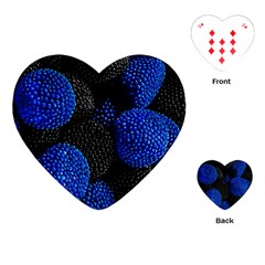 Berry, One,berry Blue Black Playing Cards Single Design (heart) by nateshop