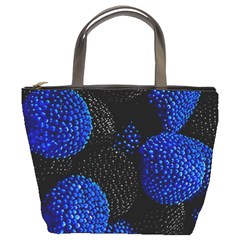 Berry, One,berry Blue Black Bucket Bag by nateshop