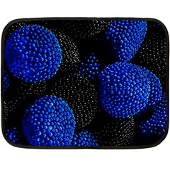 Berry, One,berry Blue Black Fleece Blanket (mini) by nateshop