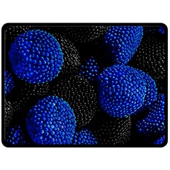 Berry, One,berry Blue Black Fleece Blanket (large) by nateshop