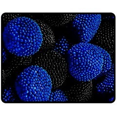 Berry, One,berry Blue Black Fleece Blanket (medium) by nateshop