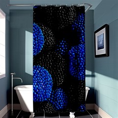 Berry, One,berry Blue Black Shower Curtain 36  X 72  (stall)  by nateshop