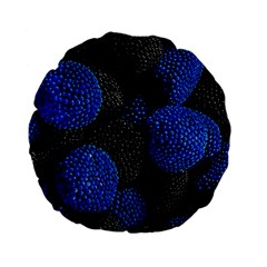 Berry, One,berry Blue Black Standard 15  Premium Flano Round Cushions by nateshop