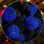 Berry, One,berry Blue Black UV Print Acrylic Ornament Round Front