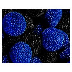 Berry, One,berry Blue Black Premium Plush Fleece Blanket (medium) by nateshop