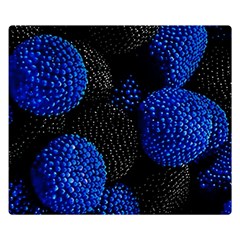 Berry, One,berry Blue Black Premium Plush Fleece Blanket (small) by nateshop