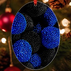 Berry, One,berry Blue Black Uv Print Acrylic Ornament Oval by nateshop