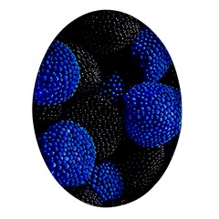 Berry, One,berry Blue Black Oval Glass Fridge Magnet (4 Pack) by nateshop