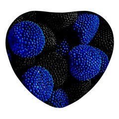 Berry, One,berry Blue Black Heart Glass Fridge Magnet (4 Pack) by nateshop