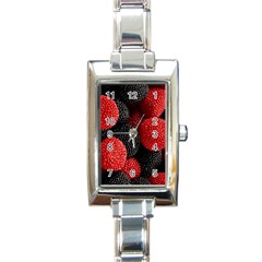 Berry,curved, Edge, Rectangle Italian Charm Watch by nateshop