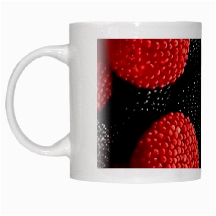 Berry,curved, Edge, White Mug