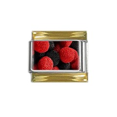 Berry,curved, Edge, Gold Trim Italian Charm (9mm)