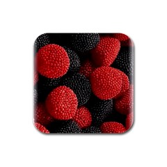 Berry,curved, Edge, Rubber Square Coaster (4 Pack) by nateshop