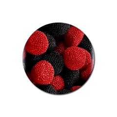 Berry,curved, Edge, Rubber Coaster (round) by nateshop