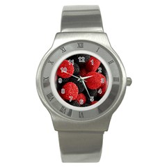 Berry,curved, Edge, Stainless Steel Watch by nateshop