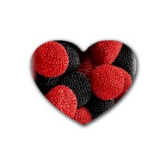 Berry,curved, Edge, Rubber Coaster (heart) by nateshop