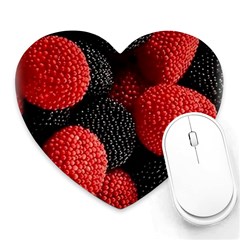 Berry,curved, Edge, Heart Mousepad by nateshop