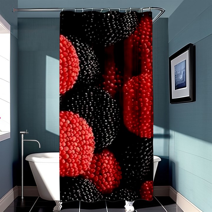 Berry,curved, Edge, Shower Curtain 36  x 72  (Stall) 