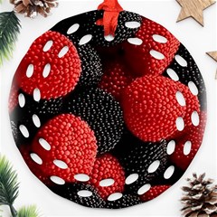 Berry,curved, Edge, Round Filigree Ornament (two Sides) by nateshop