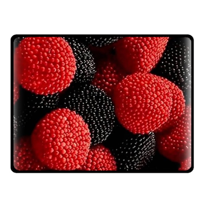 Berry,curved, Edge, Two Sides Fleece Blanket (Small)