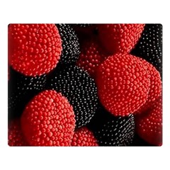 Berry,curved, Edge, Two Sides Premium Plush Fleece Blanket (large) by nateshop