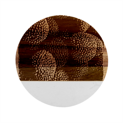 Berry,curved, Edge, Marble Wood Coaster (round) by nateshop