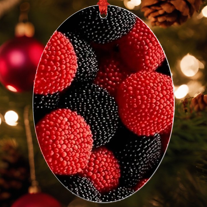 Berry,curved, Edge, UV Print Acrylic Ornament Oval