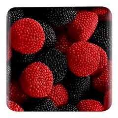 Berry,curved, Edge, Square Glass Fridge Magnet (4 Pack) by nateshop