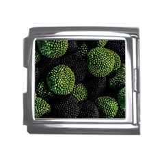 Berry,note, Green, Raspberries Mega Link Italian Charm (18mm) by nateshop