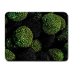 Berry,note, Green, Raspberries Small Mousepad by nateshop