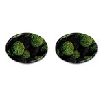 Berry,note, Green, Raspberries Cufflinks (Oval) Front(Pair)