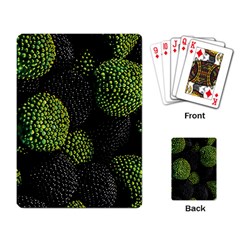 Berry,note, Green, Raspberries Playing Cards Single Design (rectangle) by nateshop