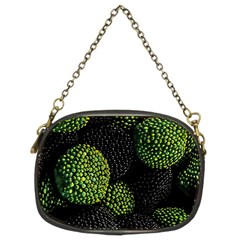 Berry,note, Green, Raspberries Chain Purse (two Sides)