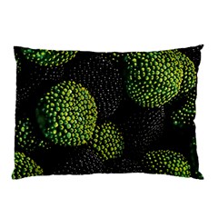 Berry,note, Green, Raspberries Pillow Case by nateshop