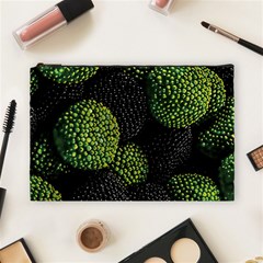 Berry,note, Green, Raspberries Cosmetic Bag (large) by nateshop