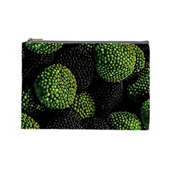 Berry,note, Green, Raspberries Cosmetic Bag (large) by nateshop