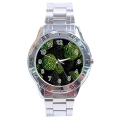 Berry,note, Green, Raspberries Stainless Steel Analogue Watch by nateshop