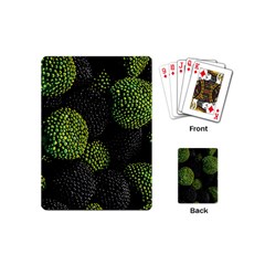 Berry,note, Green, Raspberries Playing Cards Single Design (mini) by nateshop