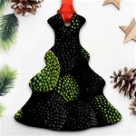 Berry,note, Green, Raspberries Ornament (Christmas Tree)  Front