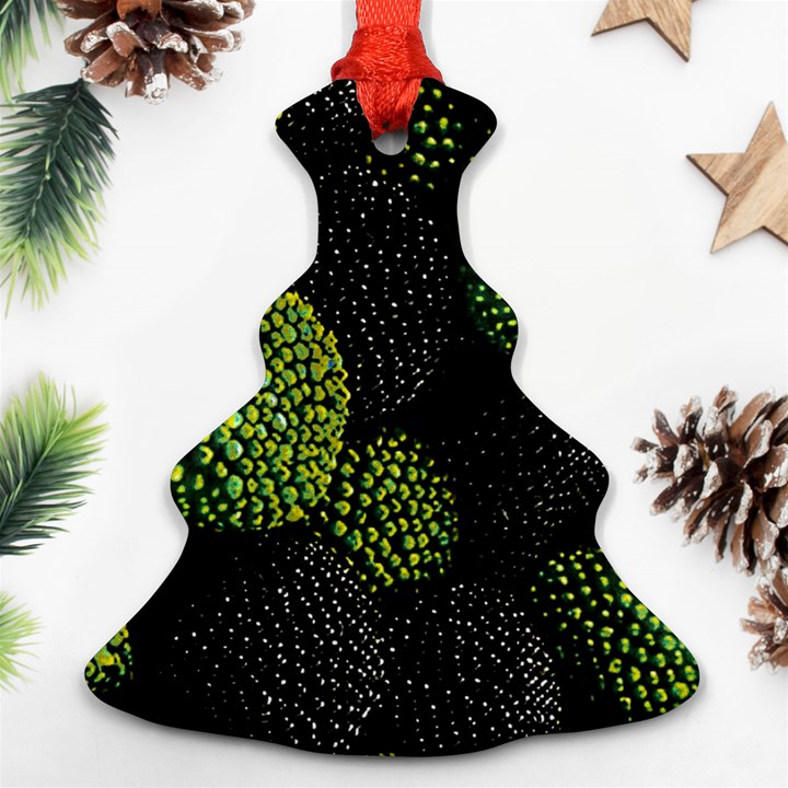 Berry,note, Green, Raspberries Ornament (Christmas Tree) 