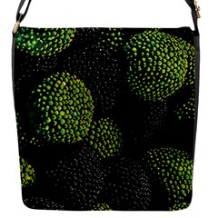 Berry,note, Green, Raspberries Flap Closure Messenger Bag (s) by nateshop