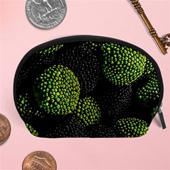 Berry,note, Green, Raspberries Accessory Pouch (large) by nateshop