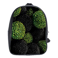 Berry,note, Green, Raspberries School Bag (xl) by nateshop