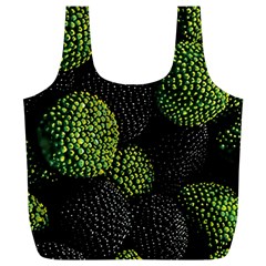 Berry,note, Green, Raspberries Full Print Recycle Bag (xl) by nateshop