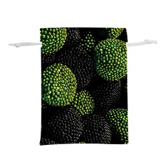 Berry,note, Green, Raspberries Lightweight Drawstring Pouch (l) by nateshop