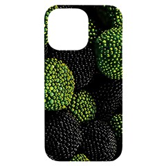 Berry,note, Green, Raspberries Iphone 14 Pro Max Black Uv Print Case by nateshop