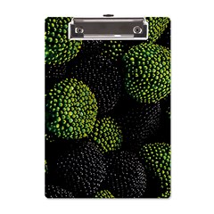 Berry,note, Green, Raspberries A5 Acrylic Clipboard by nateshop