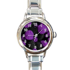 Berry,raspberry, Plus, One Round Italian Charm Watch by nateshop