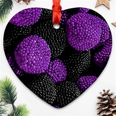 Berry,raspberry, Plus, One Heart Ornament (two Sides) by nateshop